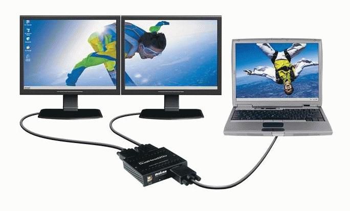 Matrox Matrox DualHead2Go is an external multi-monitor upgrade that adds up to two monitors to your notebook or desktop computer. - W125453961