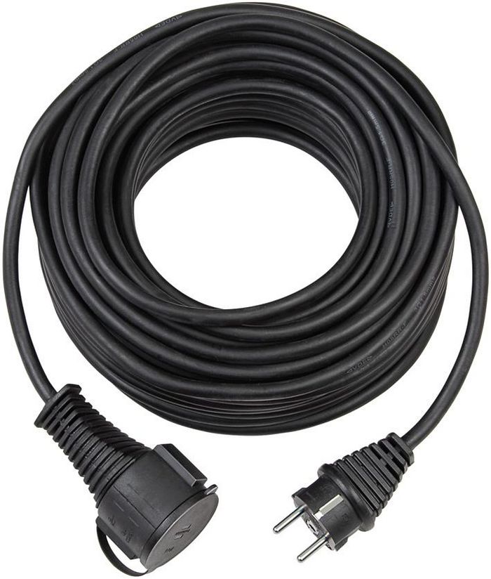 Brennenstuhl Extension cable, IP 44, Black, 5m, H05RR-F 3G1,5 - W124898297