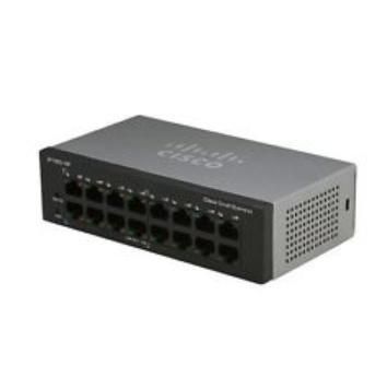 Cisco SB Unmanaged, Fast Ethernet, 16 x RJ-45 - W124683726