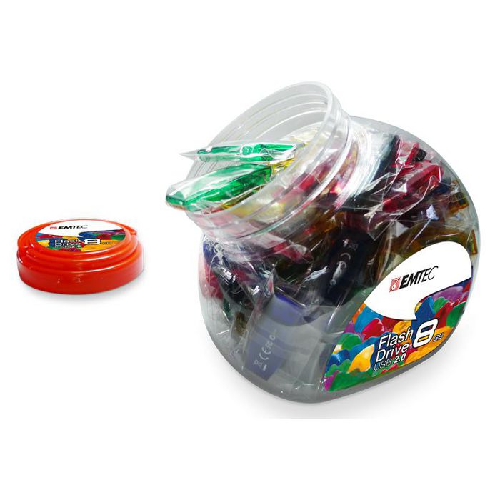 Emtec C410 Color Mix - Candy Jar 2.0, 8 GB, 80 pcs - W124449175