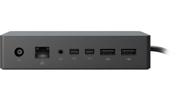 Microsoft 2 x Mini DisplayPorts, 1 x Rj-45, 4 x USB 3.0, 1 x Audio out, 550g - W124868543