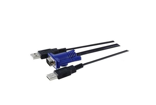 Fujitsu PY BX900 Y-Cable frontside for KVM connection to Server Blade (2xUSB, 1xVGA) - W124874039