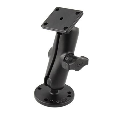 RAM Mounts RAM Drill-Down Double Ball Mount with Rectangle AMPS Plate - W125070175