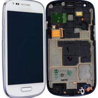 Samsung Samsung GT-I8200 Galaxy S3 Mini VE, Complete Front+LCD+Touchscreen, white - W124655355