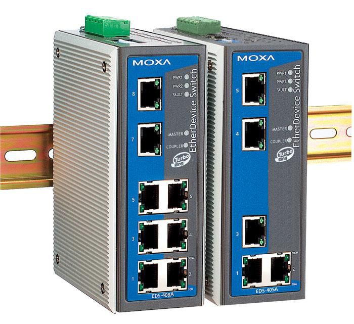 Moxa 8x RJ45 10/100BaseT(X), Managed, EtherNet/IP, IP30, 0 - 60°C - W124720550