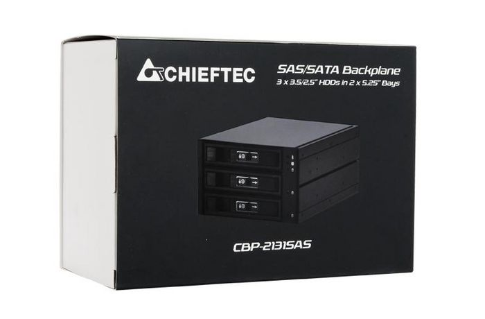 Chieftec CBP-2131SAS, 2 x 5.25", 3 x SATA/SAS HDDs/SSDs, LED - W124685730
