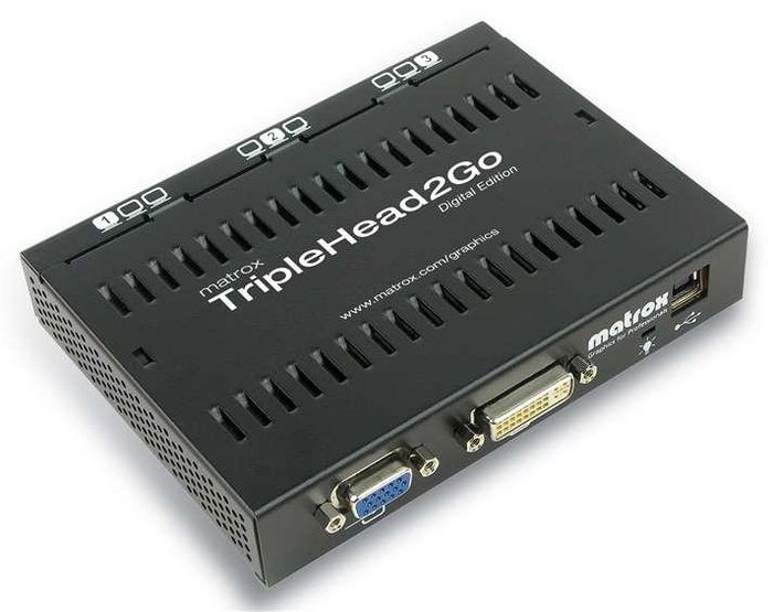 Matrox Matrox TripleHead2Go is an external multi-display upgrade that adds up to three monitors to your notebook or desktop computer. - W125333246