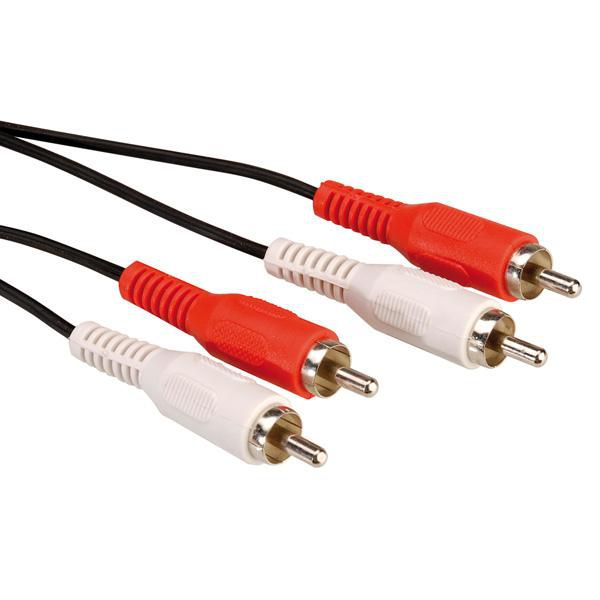 Roline Cinch Extension Cable, 2x RCA M-M, 10 m - W125398264