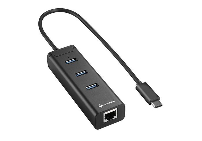 Sharkoon USB 3.0 (Type C Plug), 3x USB3.0 + 1x RJ-45, 5 Gbit/s - W124581731