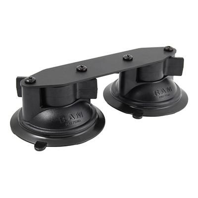 RAM Mounts RAM Twist-Lock Dual Suction Cup Base with Straight Plate - W124570405