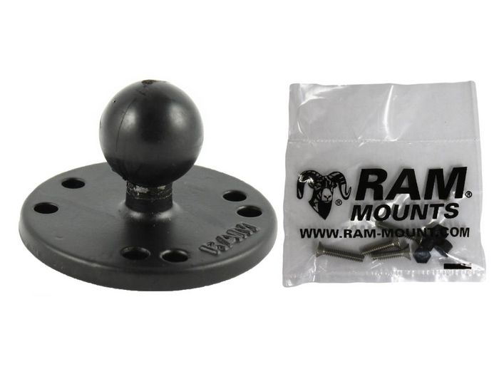 RAM Mounts Round Plate with Ball & Mounting Hardware for Garmin StreetPilot - W124570413