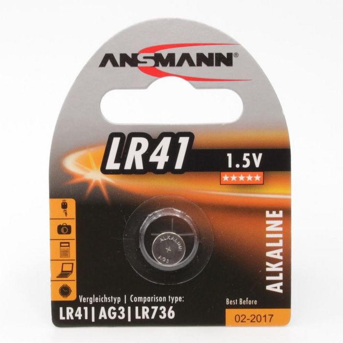 ANSMANN Battery LR41, 1.5 V, Alkaline - W124692783