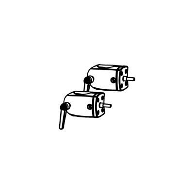 Ergotron DS100 Outboard Pole Clamps; set of two (2) clamps (black) - W124692813
