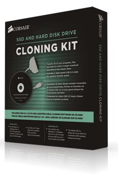 Corsair SSD and Hard Disk Drive Cloning Kit, USB 3.0 to SATA adapter cable, Cloning software on CD-ROM - W124582912