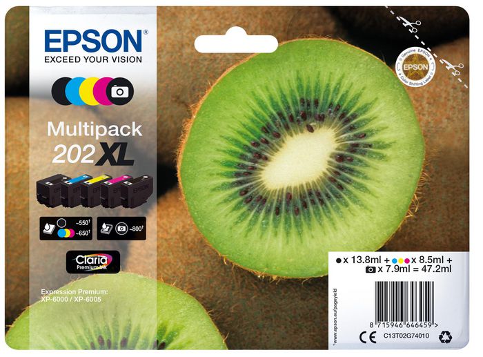 Epson Multipack 5-colours 202XL Claria Premium Ink - W125316243