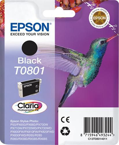 Epson Singlepack Black T0801 Claria Photographic Ink - W125316256