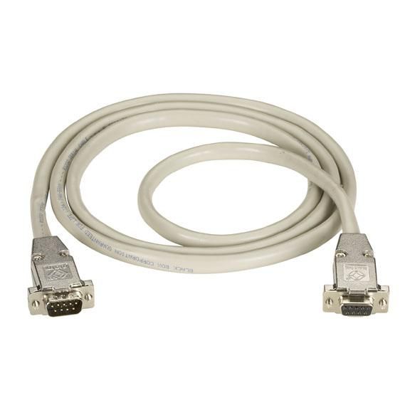 Black Box DB9 Extension Cable with EMI/RFI Hoods, Beige, Male/Female, 25ft. (7.6m) - W125434458