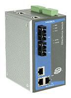 Moxa Managed Ethernet switch with 3x 10/100BaseT(X) ports, 2x 100BaseFX multi-mode ports ST, 0 - 60°C - W124813656