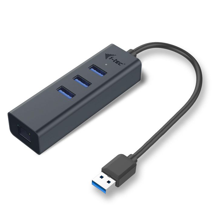 i-tec USB 3.0 Metal HUB 3 Port + Gigabit Ethernet Adapter - W125333801