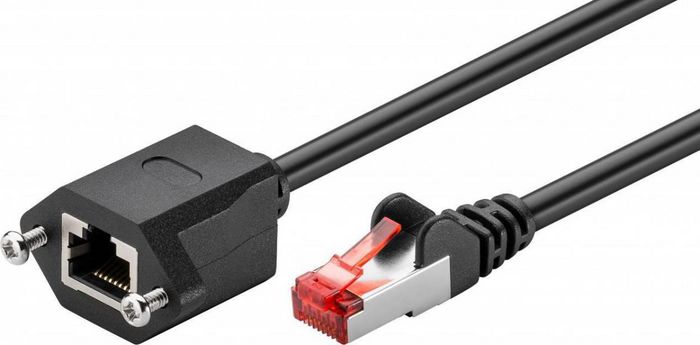 MicroConnect CAT6 F/UTP Extension Cable 1m, Black - W124775501