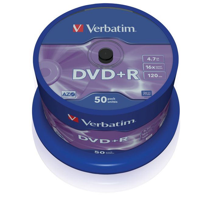 Verbatim DVD+R Matt Silver, 50pcs - W124715278