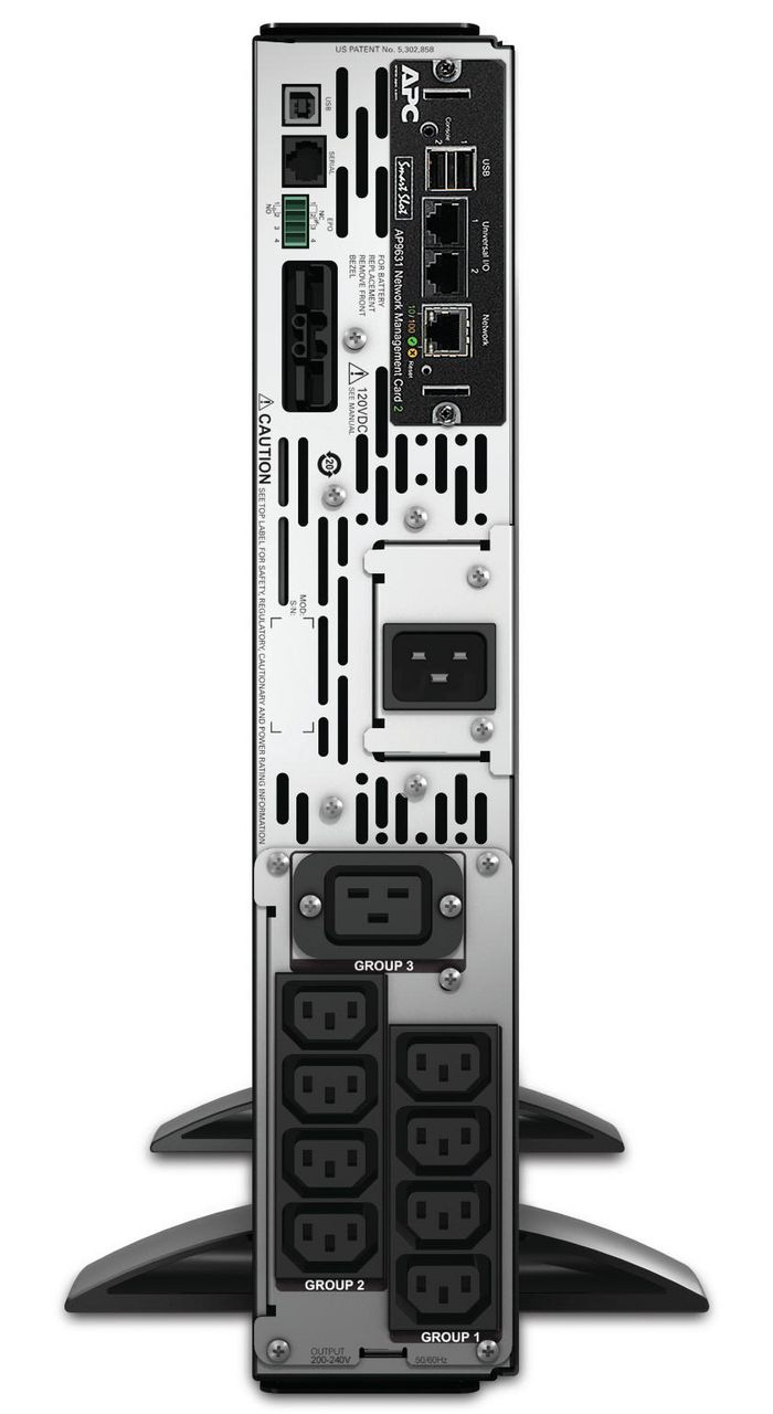 APC Smart-UPS X - 3000VA, Rack/Tower, LCD, 200-240V, Network Card, 37.32kg, Black - W125174447