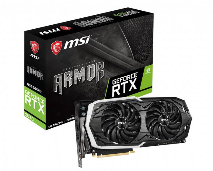 MSI GeForce RTX 2070 ARMOR 8G, 7680x4320, PCI Express x16 3.0, 14 Gbps, 8GB GDDR6, 256-bit, 175 W - W124882729