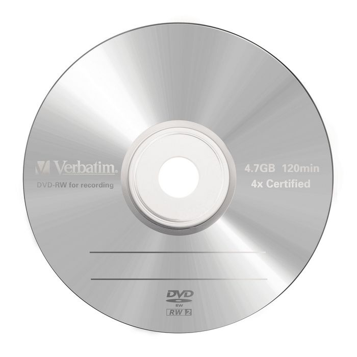 Verbatim DVD-RW Matt Silver 4x, 5pcs - W124614683