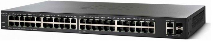 Cisco SB Small Business 220, Smart Plus,48x Fast Ethernet, 2x Gigabit Ethernet (RJ-45/SFP) - W124474760