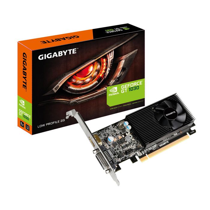 Gigabyte NVIDIA GeForce GT 1030, PCI Express x16 3.0, 2GB GDDR5, 64 bits, 1 x HDMI, 1 x DVI-D - W124486080
