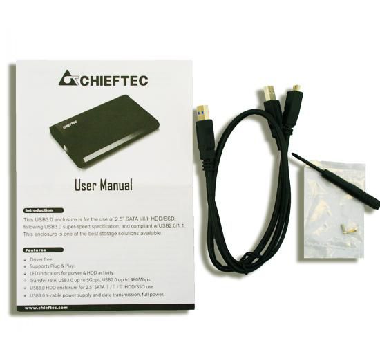 Chieftec CEB-2511-U3 - USB 3.0, Aluminium / Plastic, 5 GBit/s - W125047258