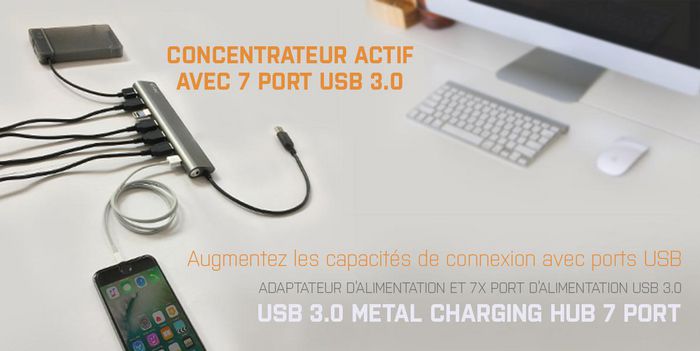 i-tec Superspeed USB 3.0 7-Port Hub - W124676675