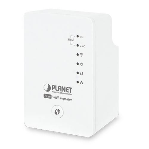 Planet 1200Mbps 802.11ac Dual Band Wall Plug Wi-Fi Range Extender (EU Type) - W125424501