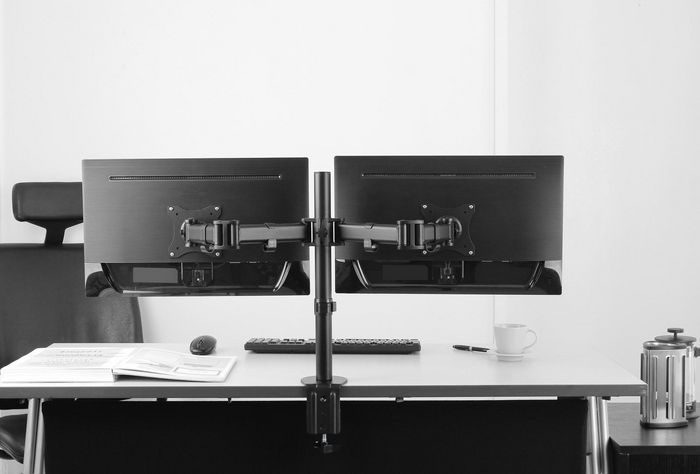 eSTUFF Dual Monitor Desk Mount(Gearlab box) - W124655467