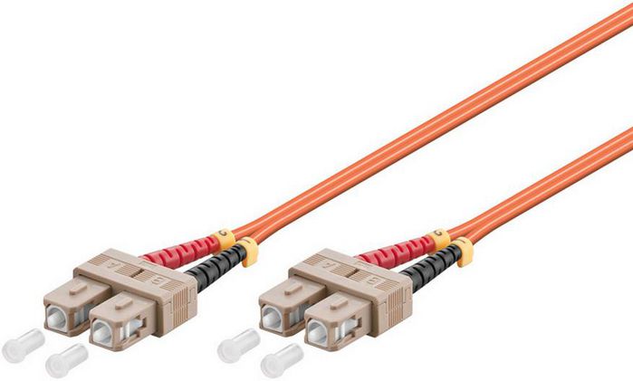MicroConnect Optical Fibre Cable, SC-SC, Multimode, Duplex, OM2 (Orange), 2m - W125249949