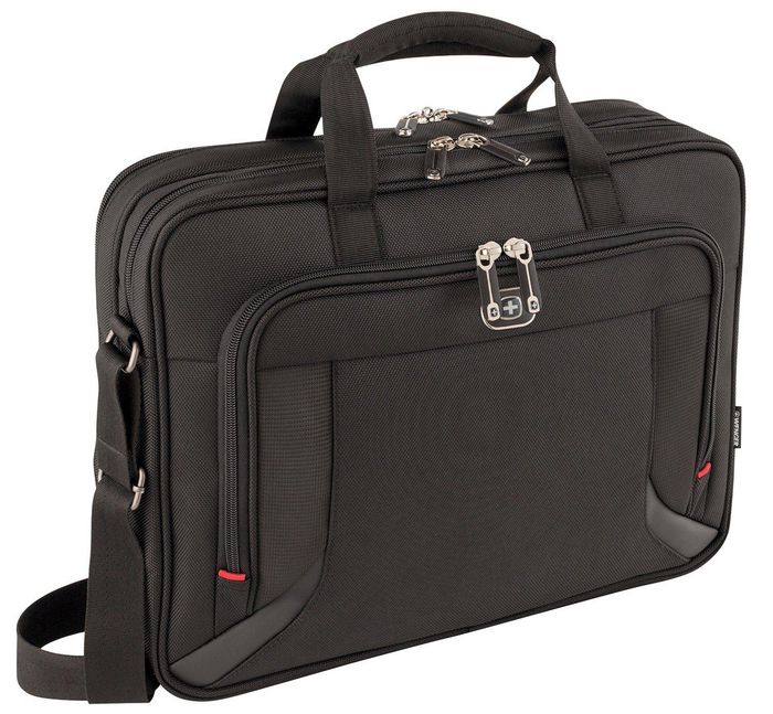 Wenger PROSPECTUS 16" Laptop Briefcase with Tablet / eReader Pocket, Black - W124626920