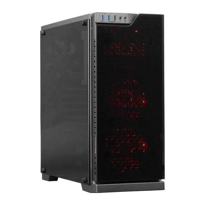 Cooltek Midi-Tower, ATX/Micro-ATX/Mini-ITX, 2x 3.5", 2x 2.5", RGB LED, 450 x 190 x 440 mm, 5800 g - W125193300