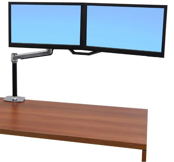 Ergotron Bras pour écran LCD assis–debout à monter sur un bureau LX HD, 46", Poids supporté: 6.3–13.6kg - W124720039