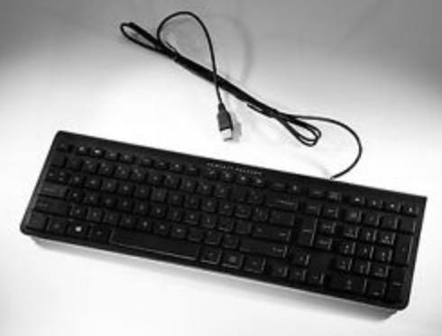 HP Keyboard (German), Black, USB - W125232303
