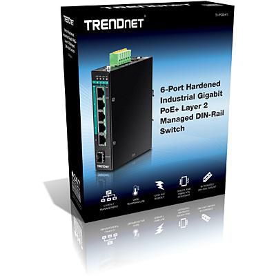 TRENDnet 4x POE+, 1x SFP, 12 Gbps, 8.93 Mpps, DIP, CLI, HTTP, SNMP, VLAN, IGMP - W124976132