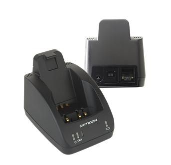 Opticon Charging / Communication Cradle, f / OPH1004 / OPH1005, USB 1.1, RJ-45, w / Ethernet Cable, ABS, Black - W125180872