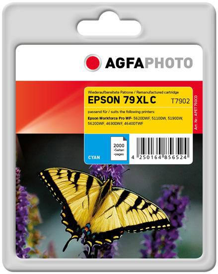 AgfaPhoto Ink Cartridge for Epson WorkForce Pro WF-5620DWF, 2000 pages, Cyan - W124645244