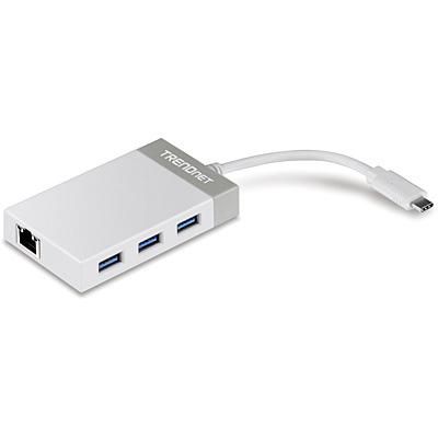 TRENDnet USB-C to Gigabit Ethernet Adapter + USB Hub - W124676460
