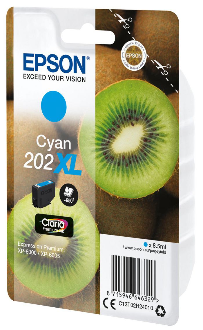 Epson Singlepack Cyan 202XL Claria Premium Ink - W125146241