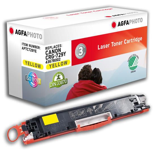 AgfaPhoto Toner Cartridge for Canon i-SENSYS LBP 7010C, 1000 pages, Yellow - W125244725