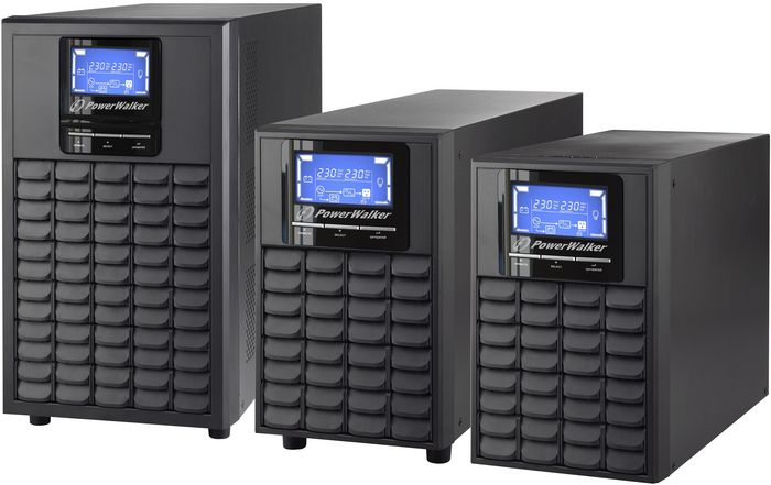 PowerWalker 3000 VA / 2400 W, 40 - 70 Hz, 200 - 240 VAC, 3:1, USB, RS-232, 4 x IEC, 27.6 kg - W124797025