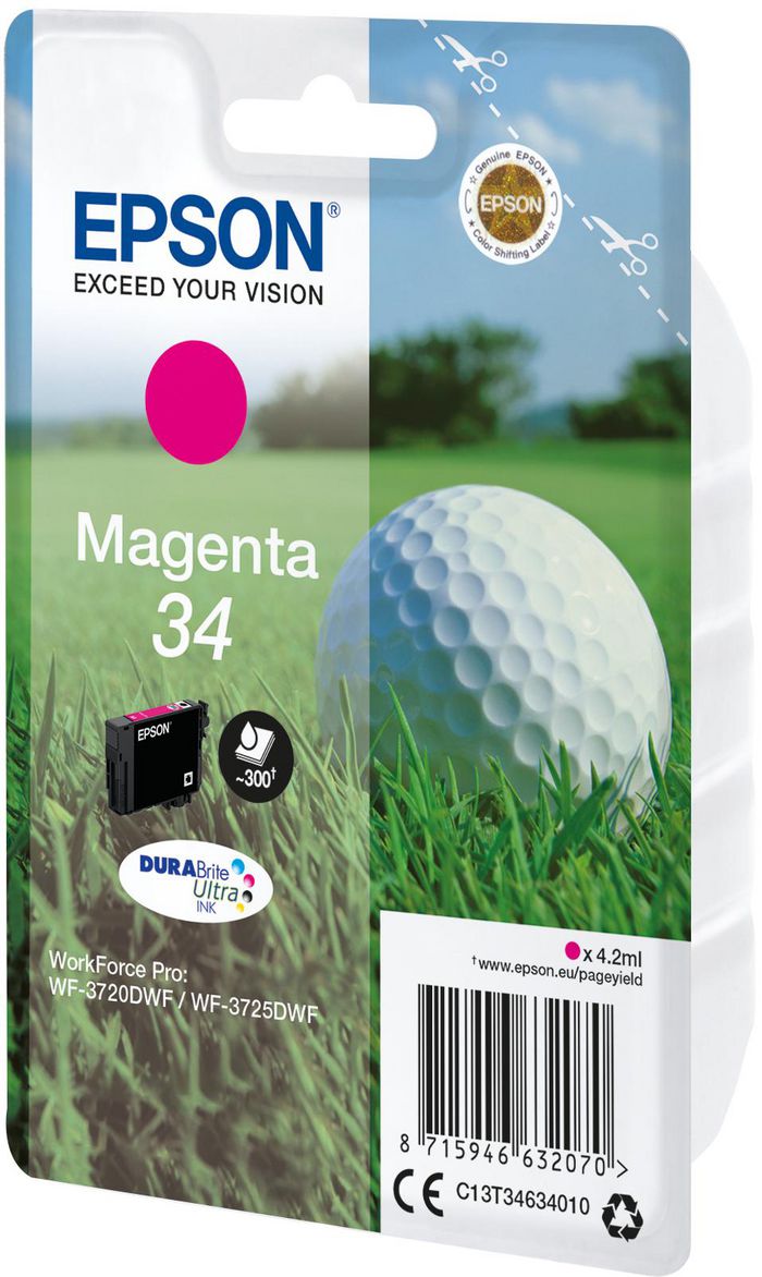 Epson Singlepack Magenta 34 DURABrite Ultra Ink - W125146276