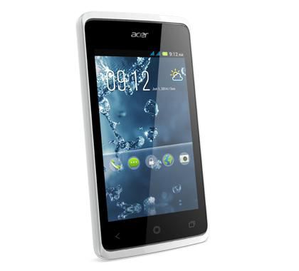 Acer Dual SIM, 4" 800 x 480, 1.0GHz Dual-Core, ROM 4GB, RAM 512MB, 2MP, Wi-Fi, 3G, Bluetooth 4.0, microSD, micro USB, Android 4.4 KitKat - W125056071