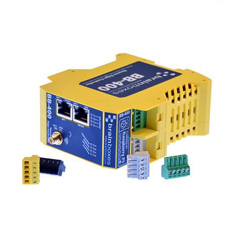 Brainboxes BB-400, Raspberry Pi Compute Module 3+, 1 GB LPDDR2, 32 GB eMMC, Wi-Fi, RJ-45, Bluetooth, NFC, 5-30V DC, 120x99x45 mm - W125085283