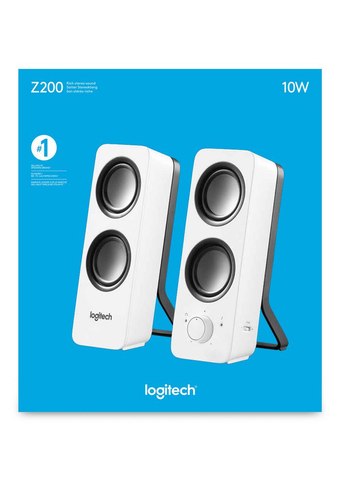 Logitech Haut-parleurs stéréo Z200, Blanc - W124982491